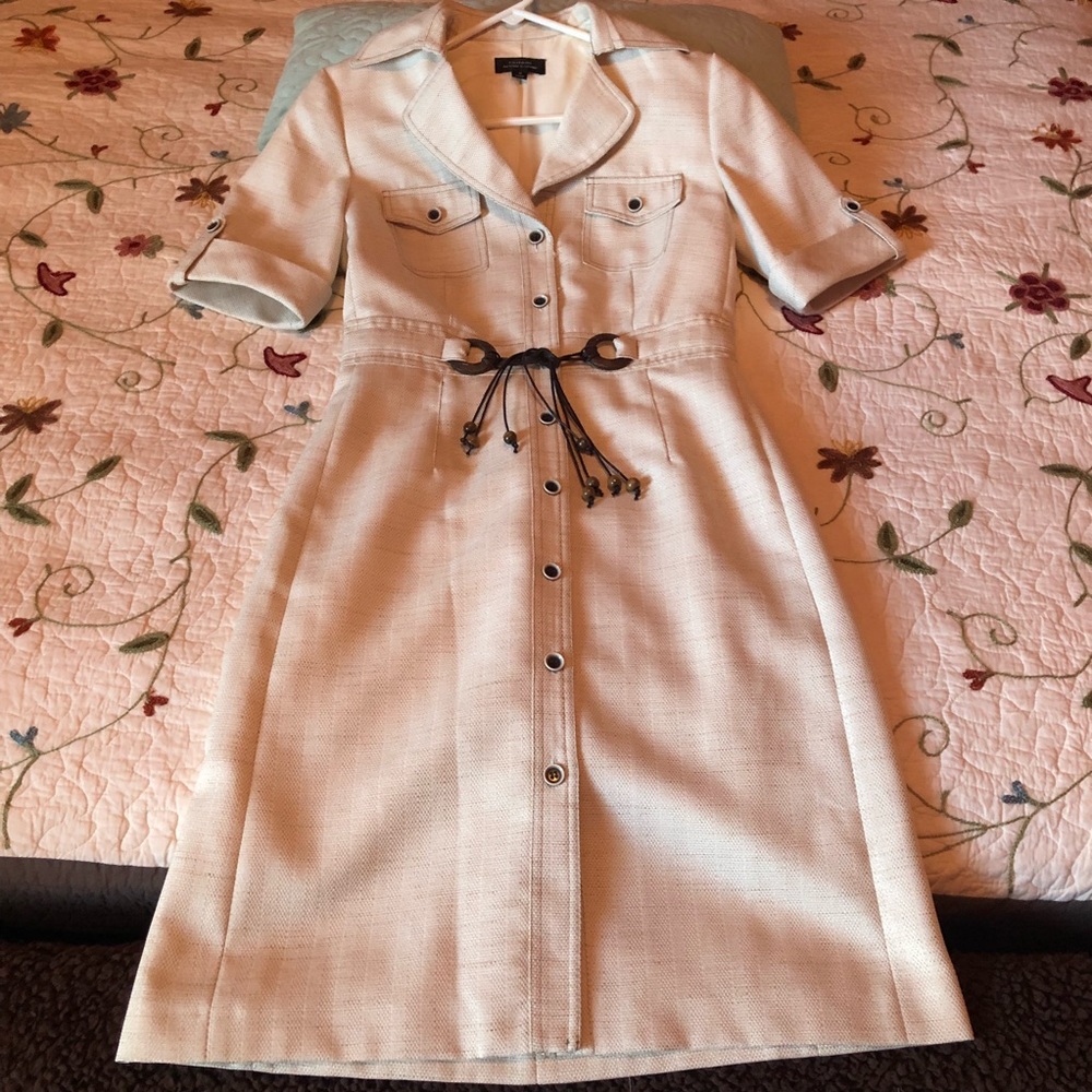 TAHARI ARTHUR LEVINE MILITARY STYLE DRESS SIZE 4